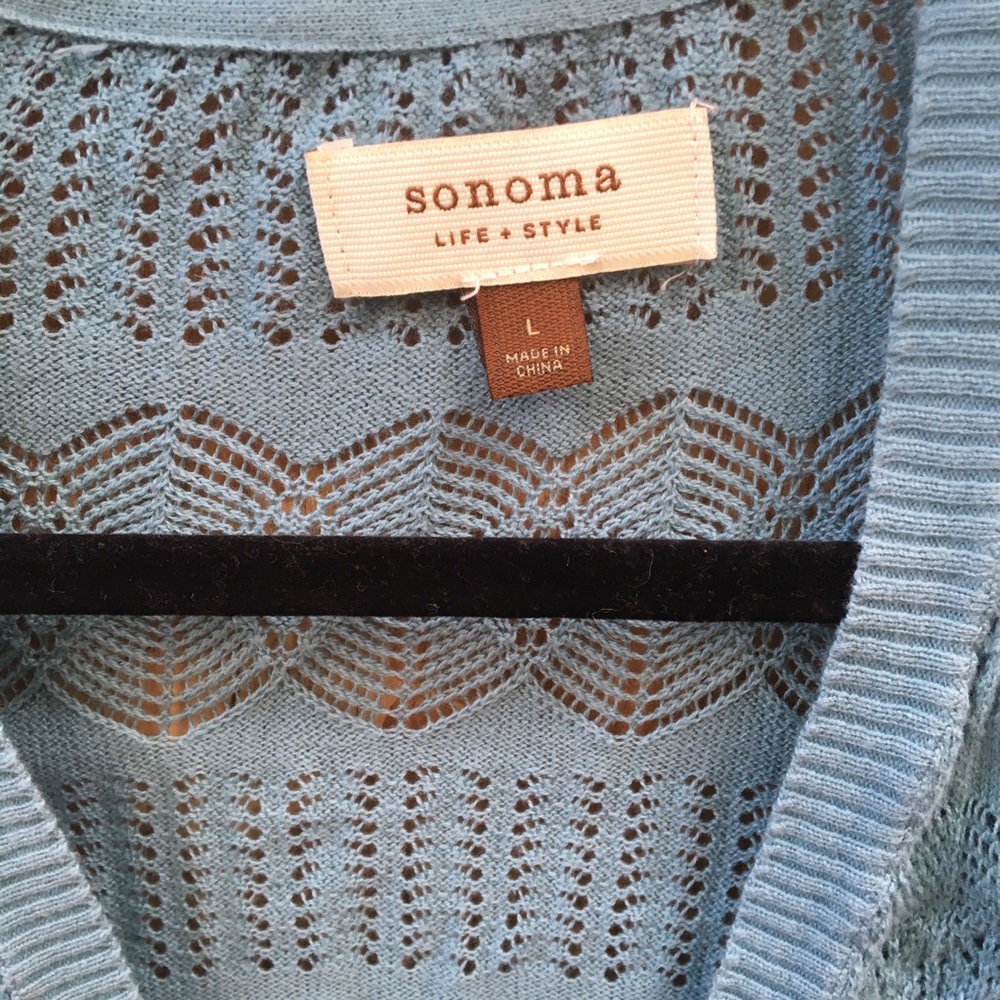 Blue knit cardigan sweater Sonoma Life + Style - Picture 2 of 4